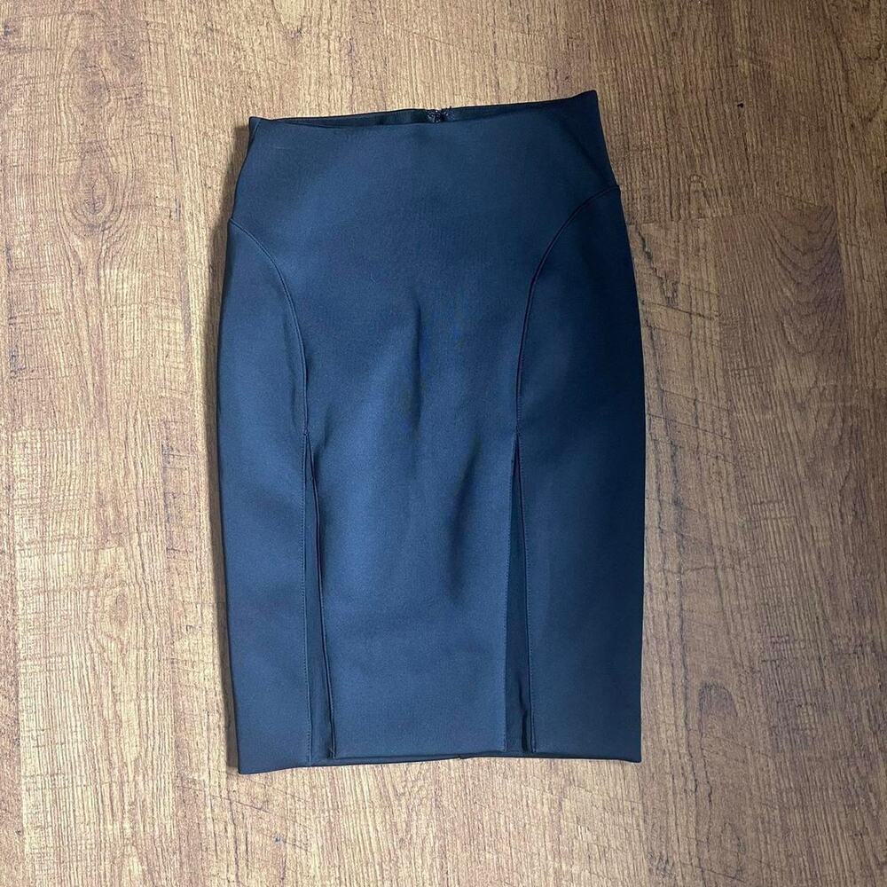 Black Guess Pencil Midi Skirt